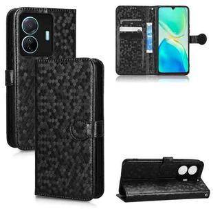 For vivo S15e 5G Honeycomb Dot Texture Leather Phone Case(Black)