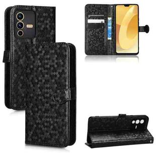 For vivo S12 Honeycomb Dot Texture Leather Phone Case(Black)