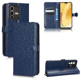 For vivo S12 Honeycomb Dot Texture Leather Phone Case(Blue)