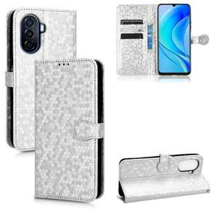 For Huawei nova Y70 / nova Y70 Plus Honeycomb Dot Texture Leather Phone Case(Silver)