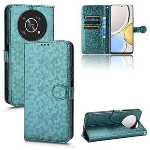 For Honor X9 Honeycomb Dot Texture Leather Phone Case(Green)