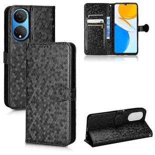 For Honor X7 Honeycomb Dot Texture Leather Phone Case(Black)