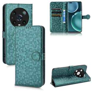 For Honor Magic4 Pro Honeycomb Dot Texture Leather Phone Case(Green)