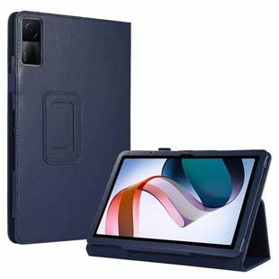 For Xiaomi Redmi Pad 10.61 Litchi Texture Leather Tablet Case with Holder(Dark Blue)