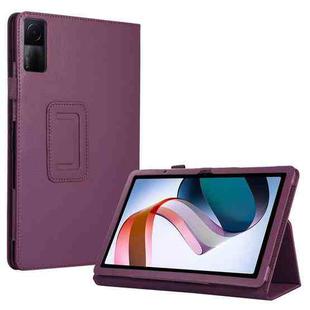 For Xiaomi Redmi Pad 10.61 Litchi Texture Leather Tablet Case with Holder(Purple)