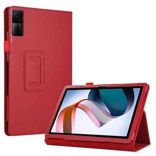 For Xiaomi Redmi Pad 10.61 Litchi Texture Leather Tablet Case with Holder(Red)
