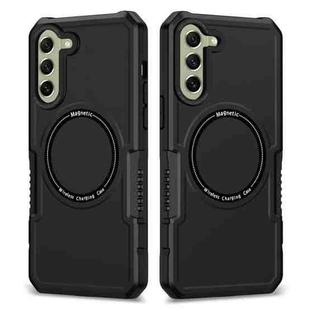 For Samsung Galaxy S21 FE 5G MagSafe Shockproof Armor Phone Case(Black)