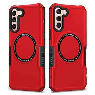 For Samsung Galaxy S22+ 5G MagSafe Shockproof Armor Phone Case(Red)