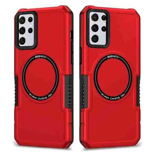 For Samsung Galaxy S23+ 5G MagSafe Shockproof Armor Phone Case(Red)