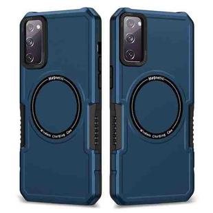 For Samsung Galaxy S20 FE MagSafe Shockproof Armor Phone Case(Dark Blue)