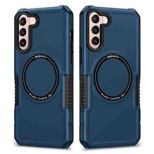 For Samsung Galaxy S21 5G MagSafe Shockproof Armor Phone Case(Dark Blue)
