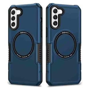 For Samsung Galaxy S22 5G MagSafe Shockproof Armor Phone Case(Dark Blue)