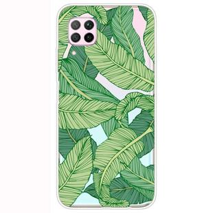 For Huawei P40 Lite Shockproof Painted Transparent TPU Protective Case(Banana Leaf)