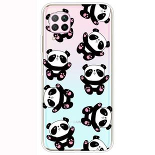 For Huawei P40 Lite Shockproof Painted Transparent TPU Protective Case(Hug Bear)