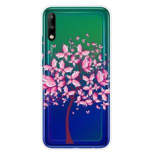 For Huawei P40 Lite E Shockproof Painted Transparent TPU Protective Case(Butterfly Tree)