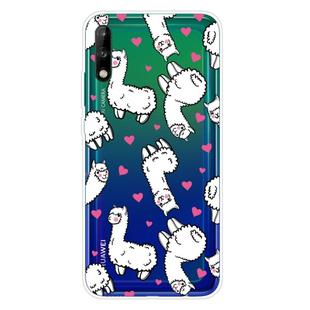 For Huawei P40 Lite E Shockproof Painted Transparent TPU Protective Case(Alpaca)
