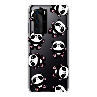 For Huawei P40 Pro Shockproof Painted Transparent TPU Protective Case(Hug Bear)