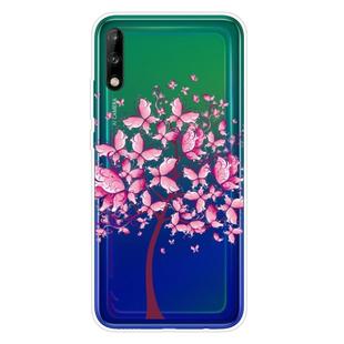 For Huawei Enjoy 10 Shockproof Painted Transparent TPU Protective Case(Butterfly Tree)