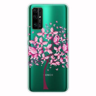For Huawei Honor 30 Pro Shockproof Painted Transparent TPU Protective Case(Butterfly Tree)