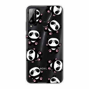 For Huawei Honor Play 4T Shockproof Painted Transparent TPU Protective Case(Hug Bear)