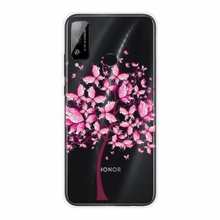 For Huawei Honor Play 4T Shockproof Painted Transparent TPU Protective Case(Butterfly Tree)