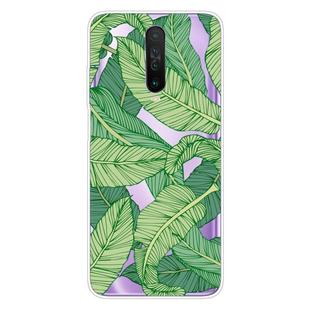 For Xiaomi Redmi K30 Shockproof Painted Transparent TPU Protective Case(Banana Leaf)