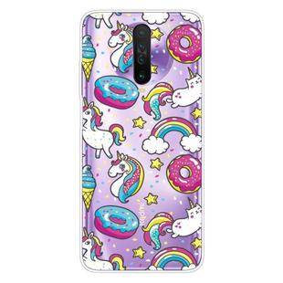 For Xiaomi Redmi K30 Shockproof Painted Transparent TPU Protective Case(Cake Horse)