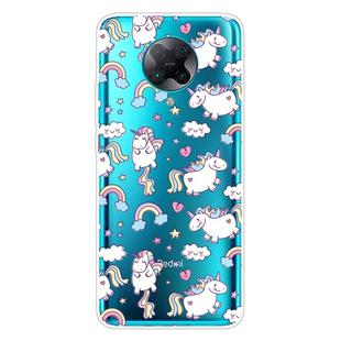 For Xiaomi Redmi K30 Pro Shockproof Painted Transparent TPU Protective Case(Horse)