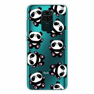 For Xiaomi Redmi Note 9 Shockproof Painted Transparent TPU Protective Case(Hug Bear)