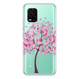 For Xiaomi Mi 10 Lite 5G Shockproof Painted Transparent TPU Protective Case(Butterfly Tree)
