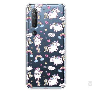 For Xiaomi Mi 10 Pro 5G Shockproof Painted Transparent TPU Protective Case(Horse)