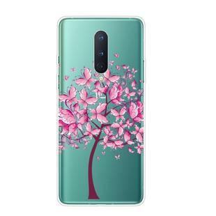 For OnePlus 8 Shockproof Painted Transparent TPU Protective Case(Butterfly Tree)