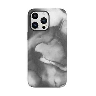 For iPhone 14 Pro MagSafe Magnetic Leather Watercolor Phone Case(Black)