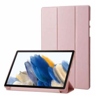 For Lenovo Tab M10 Plus 10.6 3rd Gen 2022 3-fold TPU Leather Tablet Case(Rose Gold)