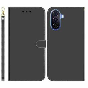 For Huawei nova Y70 Plus Imitated Mirror Surface Flip Leather Phone Case(Black)