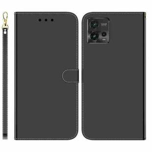 For Motorola Moto G72 Imitated Mirror Surface Flip Leather Phone Case(Black)