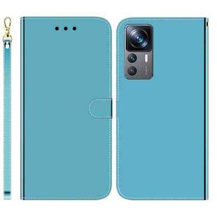 For Xiaomi 12T Pro Imitated Mirror Surface Flip Leather Phone Case(Blue)