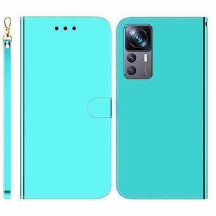 For Xiaomi 12T Pro Imitated Mirror Surface Flip Leather Phone Case(Mint Green)