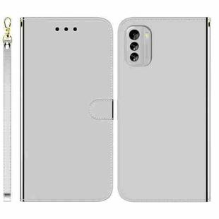 For Nokia G60 Imitated Mirror Surface Flip Leather Phone Case(Silver)