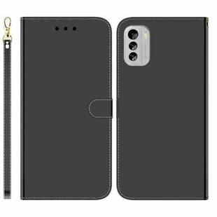 For Nokia G60 Imitated Mirror Surface Flip Leather Phone Case(Black)
