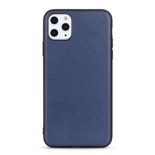 For iPhone 11 Pro Max Lambskin Texture Protective Case(Blue)