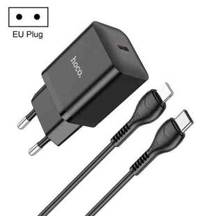 hoco N27 PD 20W Innovative Single Port USB-C/Type-C Charger with USB-C/Type-C to 8 Pin Cable, EU Plug(Black)