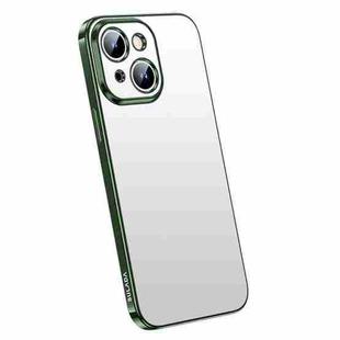 For iPhone 14 SULADA Electroplating Frosted All-inclusive TPU Phone Case(Green)