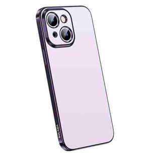 For iPhone 14 Plus SULADA Electroplating Frosted All-inclusive TPU Phone Case(Purple)