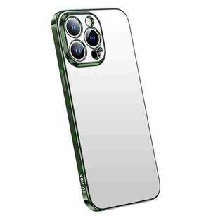 For iPhone 14 Pro Max SULADA Electroplating Frosted All-inclusive TPU Phone Case(Green)