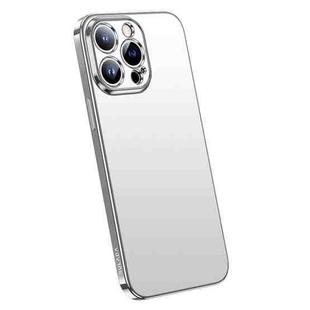 For iPhone 14 Pro Max SULADA Electroplating Frosted All-inclusive TPU Phone Case(Silver)