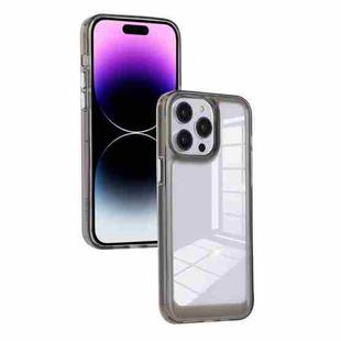 For iPhone 14 Pro Max Clear Color TPU Space Acrylic Phone Case(Grey)