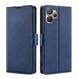 For Realme 9i 5G Global/10 5G Ultra-thin Voltage Side Buckle Horizontal Flip Leather Phone Case(Blue)