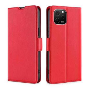 For Huawei nova Y61 Ultra-thin Voltage Side Buckle Horizontal Flip Leather Phone Case(Red)