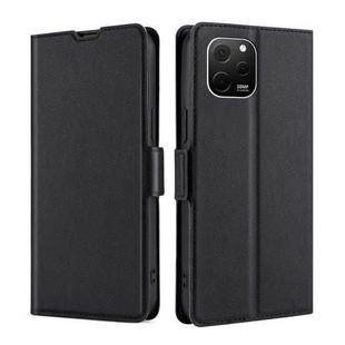 For Huawei nova Y61 Ultra-thin Voltage Side Buckle Horizontal Flip Leather Phone Case(Black)